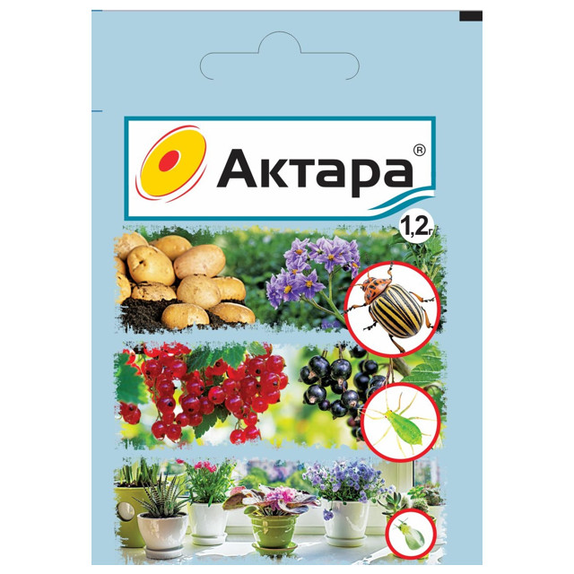 картинка Актара 1,2г (ВХ) 10/150 на 4л магазин Одежда+ являющийся официальным дистрибьютором в России 