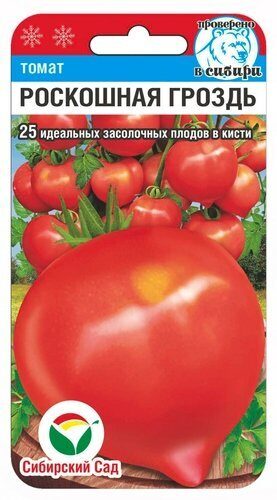 картинка Томат Роскошня гроздь 20шт (СибСад) магазин Одежда+ являющийся официальным дистрибьютором в России 