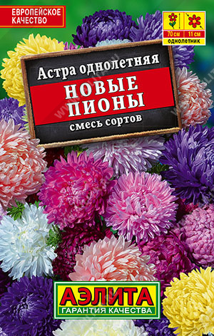 картинка Астра Новые пионы, смесь сортов 0,2г лид/п (Аэлита) магазин Одежда+ являющийся официальным дистрибьютором в России 