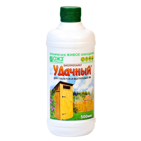картинка Биопрепарат Удачный 0,5л (БашИнком) 7/14 дезинфекция туалетов магазин Одежда+ являющийся официальным дистрибьютором в России 