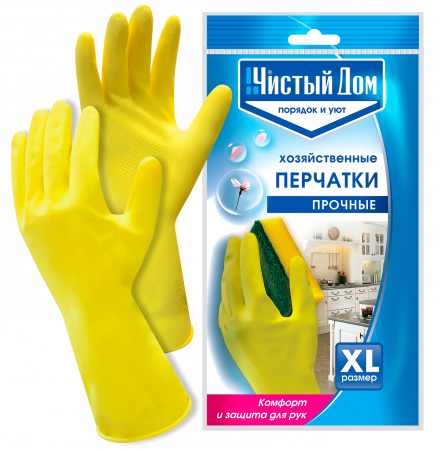 картинка Перчатки хозяйственные (ХL) 12шт/уп (ТехЭкс) магазин Одежда+ являющийся официальным дистрибьютором в России 