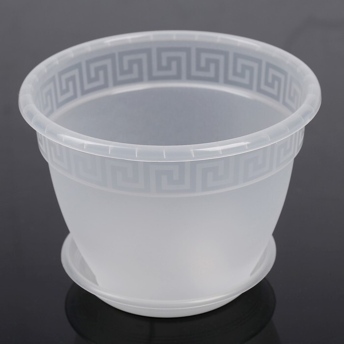 картинка Горшок для Орхидей Антик 22 прозрачный 3,6л (Техпласт) магазин Одежда+ являющийся официальным дистрибьютором в России 