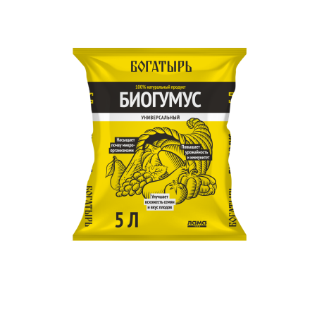 картинка Биогумус Богатырь 10л (ЛамаТ) 5/5 магазин Одежда+ являющийся официальным дистрибьютором в России 