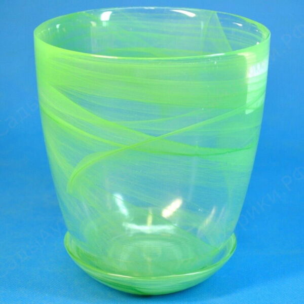 картинка Горшок стекло Органза №4 зеленый (Никольс) магазин Одежда+ являющийся официальным дистрибьютором в России 