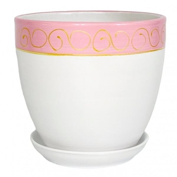 картинка Горшок керамич Невеста Розовая 13,0л (Беларусь) магазин Одежда+ являющийся официальным дистрибьютором в России 