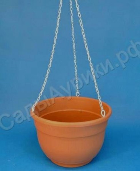 картинка Кашпо подвесное Фуксия 250мм шоколадный (Стайл) магазин Одежда+ являющийся официальным дистрибьютором в России 