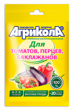картинка Агрикола 3 Для томатов,перцев, баклажанов 50г (ТехЭкс) 10/50  магазин Одежда+ являющийся официальным дистрибьютором в России 