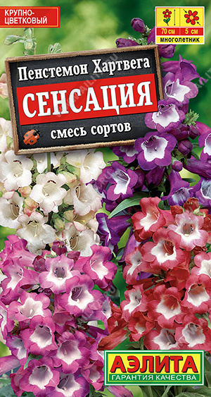 картинка Пенстемон Сенсация , смесь окрасок 0,1г ц/п (Аэлита) магазин Одежда+ являющийся официальным дистрибьютором в России 