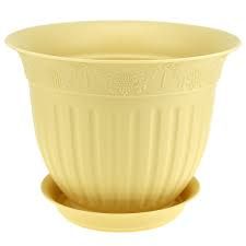 картинка Кашпо Виноград 26 с/п 4л крем (Техпласт) магазин Одежда+ являющийся официальным дистрибьютором в России 