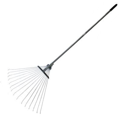 картинка Грабли веерные 15 зуб.с черенком раздвижные проволочные 130223-15 (Садовита) магазин Одежда+ являющийся официальным дистрибьютором в России 