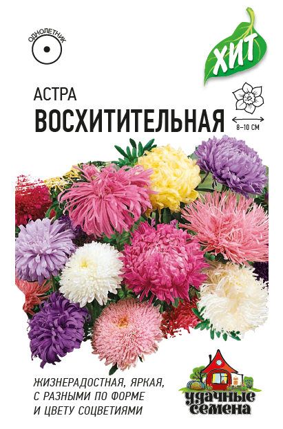 картинка Астра Восхитительная, смесь 0,3г лид/п (Гавриш) ХИТх3 магазин Одежда+ являющийся официальным дистрибьютором в России 