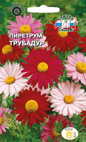 картинка Пиретрум Трубадур, смесь 0,1г ц/п (Седек) магазин Одежда+ являющийся официальным дистрибьютором в России 