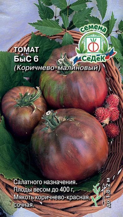 картинка Томат Быс 6 (коричнево-малиновый) 0,03г ц/п (Седек) магазин Одежда+ являющийся официальным дистрибьютором в России 