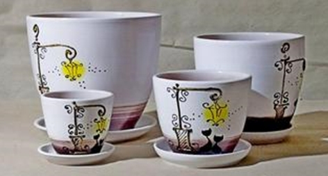 картинка Горшок керамич Вечер 13,0л (Беларусь) магазин Одежда+ являющийся официальным дистрибьютором в России 