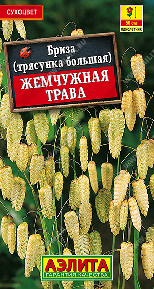 картинка Бриза Жемчужная трава (трясунка) 0,2г ц/п (Аэлита) магазин Одежда+ являющийся официальным дистрибьютором в России 