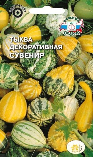 картинка Тыква декоративная Сувенир, смесь 1г ц/п (Седек) магазин Одежда+ являющийся официальным дистрибьютором в России 