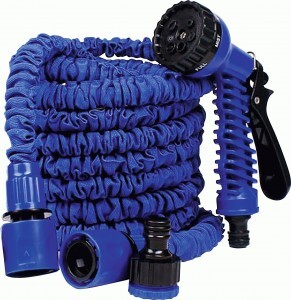 картинка Шланг полив.растяг. 15*45м ткан.оплетка с пистолетом-распылит. 8 режимов 763118 магазин Одежда+ являющийся официальным дистрибьютором в России 