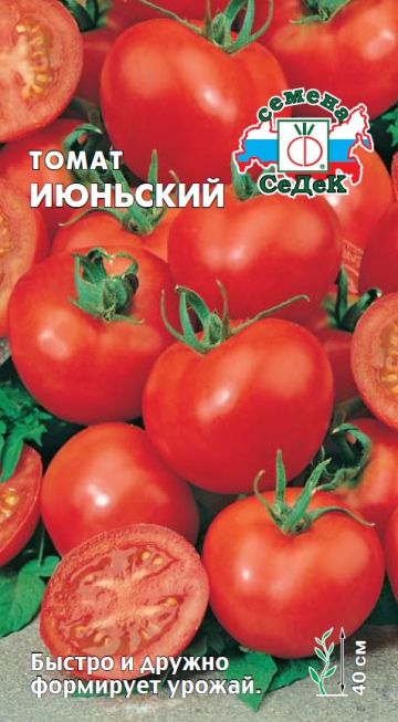 картинка Томат Июньский 0,2г ц/п (Седек) магазин Одежда+ являющийся официальным дистрибьютором в России 