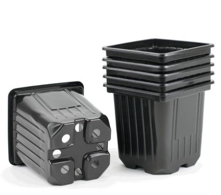 картинка Горшок для рассады квадратный 8*8*8/0,3л формованный магазин Одежда+ являющийся официальным дистрибьютором в России 