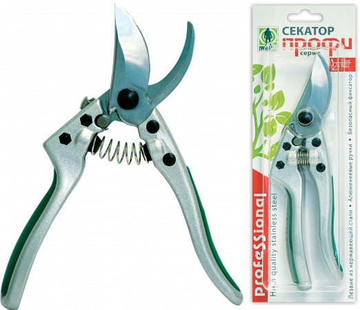 картинка Секатор ПРОФИ нерж.сталь, фиксатор CX-V10 06-182 (ТехЭкс)  магазин Одежда+ являющийся официальным дистрибьютором в России 