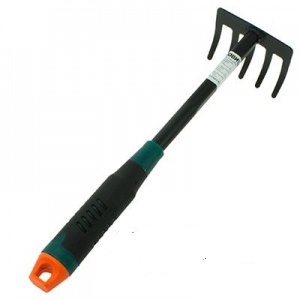 картинка Грабли малые 5-и зубые JD-6021С с пластиковой ручкой (Садовита) магазин Одежда+ являющийся официальным дистрибьютором в России 