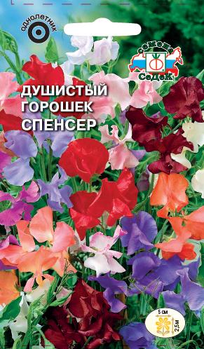 картинка Душистый горошек Спенсер, смесь 1г ц/п (Седек) магазин Одежда+ являющийся официальным дистрибьютором в России 