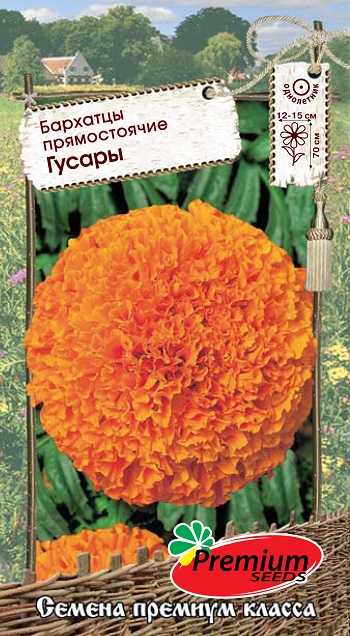 картинка Бархатцы Гусары 0,3г ц/п (ПрСидс) откл. магазин Одежда+ являющийся официальным дистрибьютором в России 