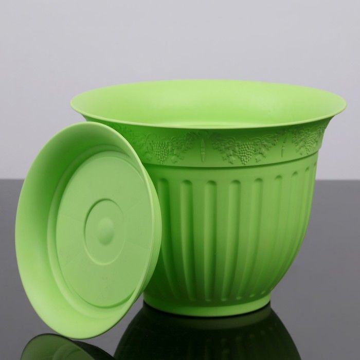 картинка Кашпо Виноград 13 с/п 0,5л папоротник (Техпласт) магазин Одежда+ являющийся официальным дистрибьютором в России 