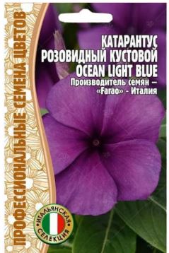 картинка Катарантус Ocean Light Blue розовидный F1 5шт (Григорьев) магазин Одежда+ являющийся официальным дистрибьютором в России 