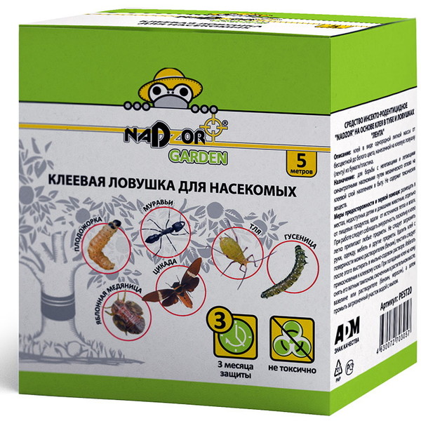 картинка Ловчий пояс 5м Ловушка клеевая для насекомых (NADZOR) 5/30 магазин Одежда+ являющийся официальным дистрибьютором в России 