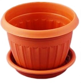 картинка Кашпо Афродита-4 с/п 3,2л терракот (СнабСибПром) магазин Одежда+ являющийся официальным дистрибьютором в России 