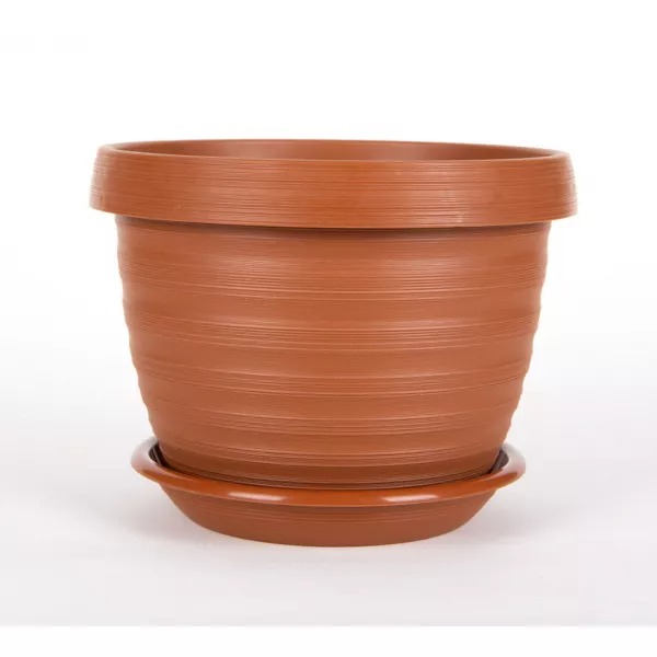 картинка Кашпо Толедо 36 17,4л с/п терракот (Техпласт) магазин Одежда+ являющийся официальным дистрибьютором в России 
