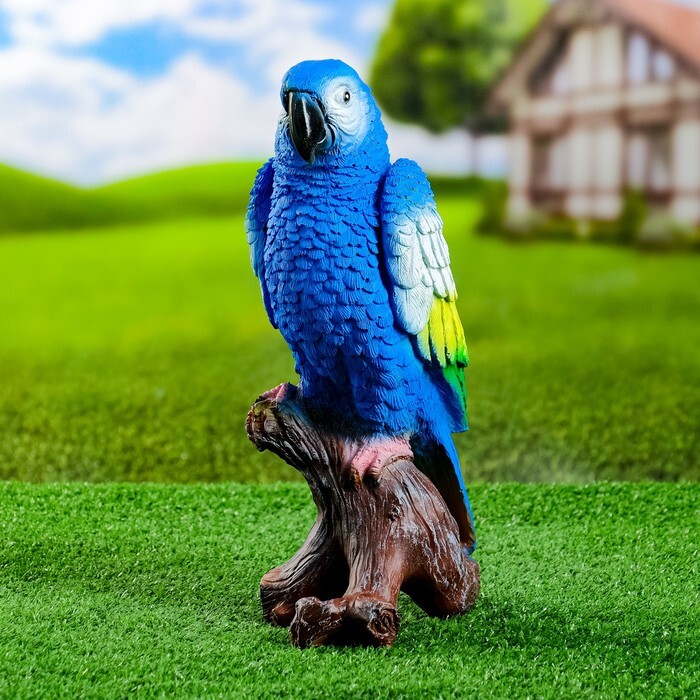 Фигура Попугай на коряге (синий)