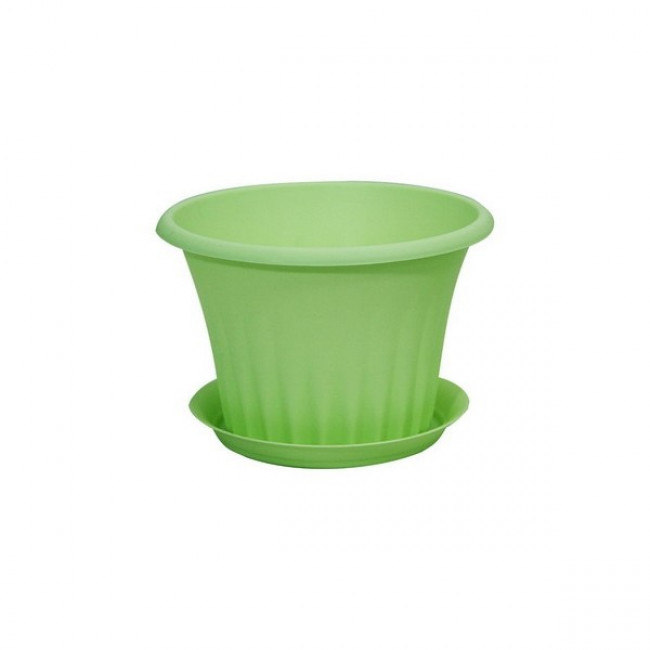картинка Кашпо Кэрол 18 с/п 1,5л мята М пласт магазин Одежда+ являющийся официальным дистрибьютором в России 