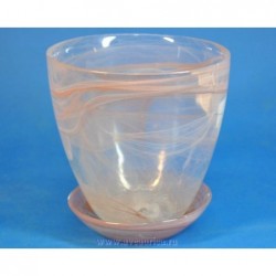 картинка Горшок стекло Органза №4 розовый (Никольс) магазин Одежда+ являющийся официальным дистрибьютором в России 