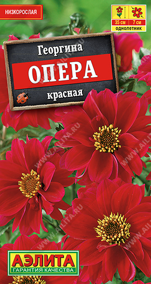 картинка Георгина Опера Красная 7шт ц/п (Аэлита) магазин Одежда+ являющийся официальным дистрибьютором в России 