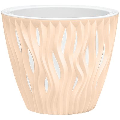 картинка Кашпо Вдохновение 3л кремовый (ВМС) магазин Одежда+ являющийся официальным дистрибьютором в России 