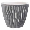картинка Кашпо Вдохновение 7,5л серый жемчуг (ВМС) магазин Одежда+ являющийся официальным дистрибьютором в России 