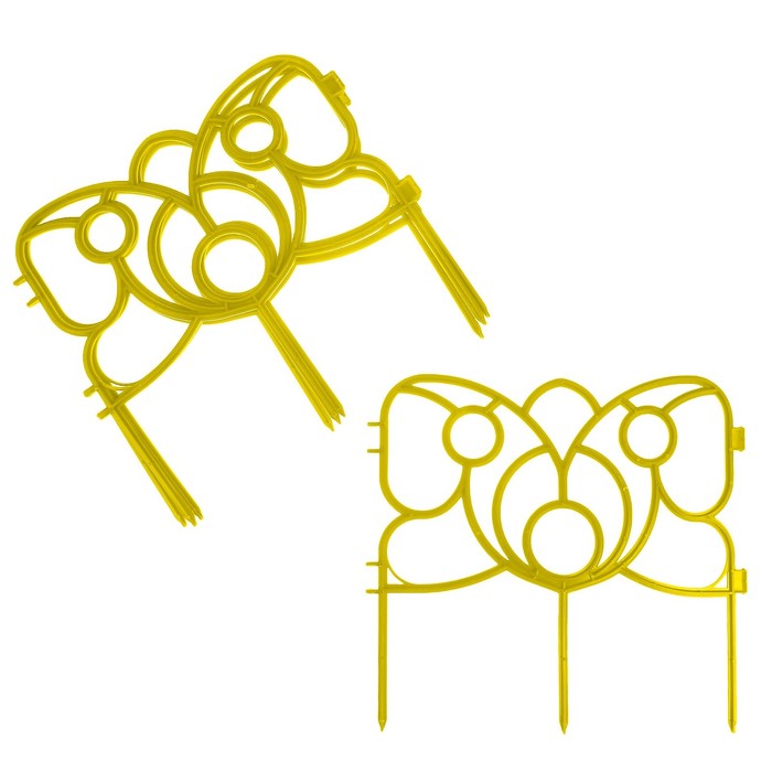 Заборчик Бабочка 3м, 190ммх20 желтый (Комплект-Агро)