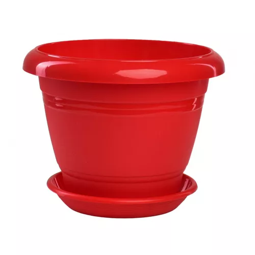 картинка Кашпо Фестона 25 4,6л с/п красный (Техпласт) магазин Одежда+ являющийся официальным дистрибьютором в России 