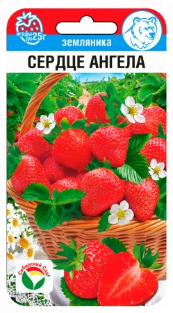 картинка Земляника Сердце Ангела 10шт (СибСад) Новинка магазин Одежда+ являющийся официальным дистрибьютором в России 