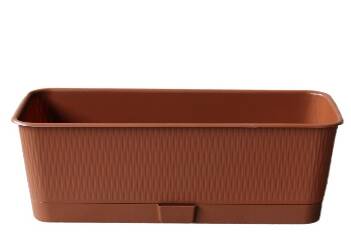 картинка Ящик балконный с/п Прованс 58см 9,5л терракот (Техпласт) магазин Одежда+ являющийся официальным дистрибьютором в России 