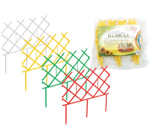 картинка Заборчик Палисад 3м, 8секций красный (Комплект-Агро) магазин Одежда+ являющийся официальным дистрибьютором в России 