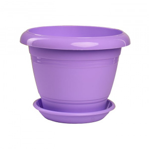 картинка Кашпо Фестона 19 2,1л с/п лаванда (Техпласт) магазин Одежда+ являющийся официальным дистрибьютором в России 