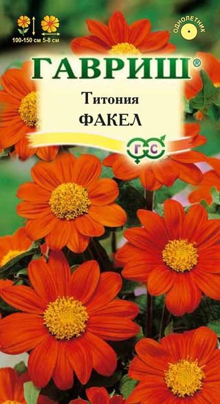 картинка Титония Факел 0,5г ц/п *(Гавриш) магазин Одежда+ являющийся официальным дистрибьютором в России 