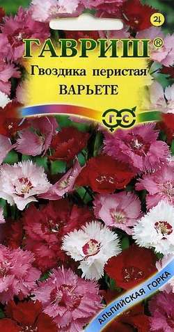 картинка Гвоздика Варьете перистая, смесь 0,1г ц/п (Гавриш) Альп.горка магазин Одежда+ являющийся официальным дистрибьютором в России 
