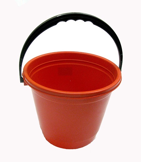 картинка Ведро 10л Волга цветное пластик с мерной шкалой БК0051 (АгроП) магазин Одежда+ являющийся официальным дистрибьютором в России 