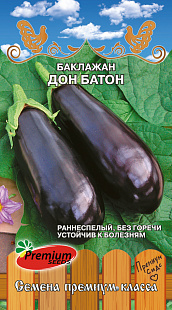 картинка Баклажан Дон Батон 0,1г ц/п (ПрСидс) магазин Одежда+ являющийся официальным дистрибьютором в России 