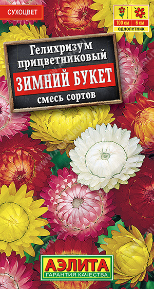 картинка Гелихризум Зимний букет, смесь 0,3г ц/п (Аэлита) магазин Одежда+ являющийся официальным дистрибьютором в России 