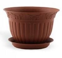 картинка Кашпо Виноград 19 с/п 1,6л терракот (Техпласт) магазин Одежда+ являющийся официальным дистрибьютором в России 